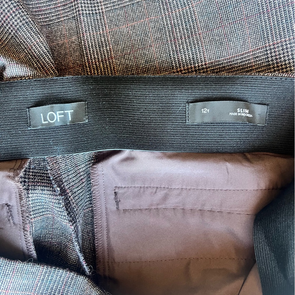 LOFT 31" 12T Plaid Pants - Picture 4 of 6